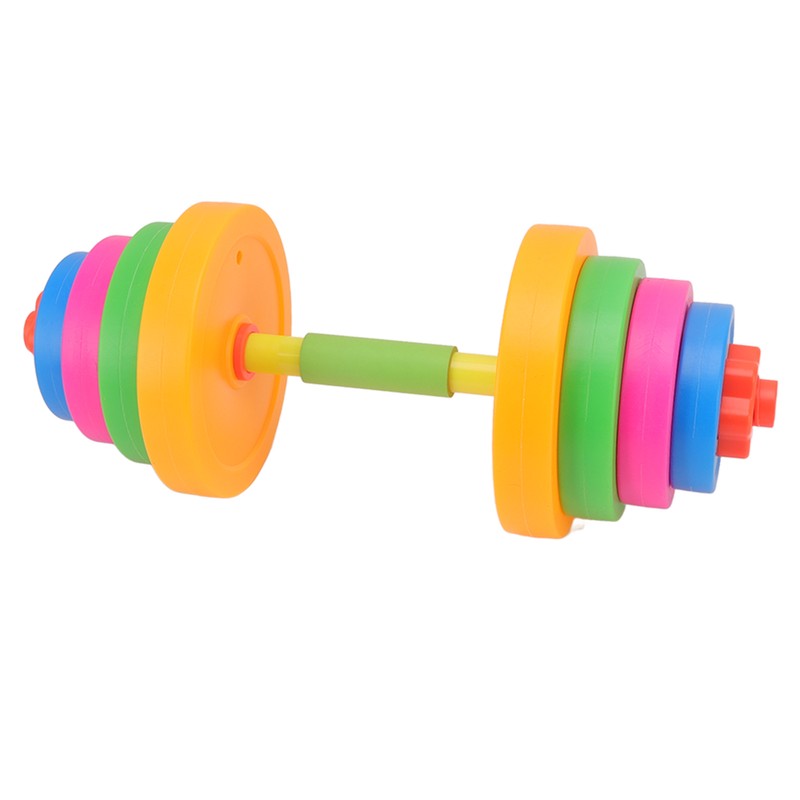 Adjustable Dumbbell Toy Plastic Fitness Weight Lifting Dumbbell for Kids