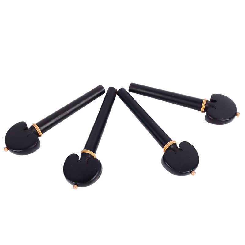 4Pcs Cello Tuning Pegs Smooth Fine Adjustment Ebony Wood Orchestral