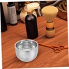 VICASKY 2pcs Double Layer Stainless Steel Shaving Soap Bowl Shave
