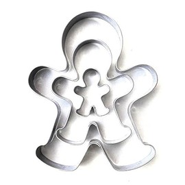 Gingerman Set of 3 Stainless Steel Cookie Cutters 3/6.5/10 cm