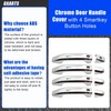 GXARTS 4PCS Chrome Door Handle Cover with 4 Smart Key