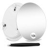 Suupvaor Magnifying Mirror 10X with Suction Cups, 6inch Travel 10X