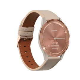 kwmobile Compatible: Garmin vivomove 3S Replacement Armband - Genuine Leather Sport Armband