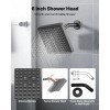 Single Handle Tub Shower Faucet Set 6 Inch Rainfall Shower