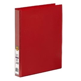 Marbig Clear View A4 3D-Ring Insert Binder, 25 mm, Red