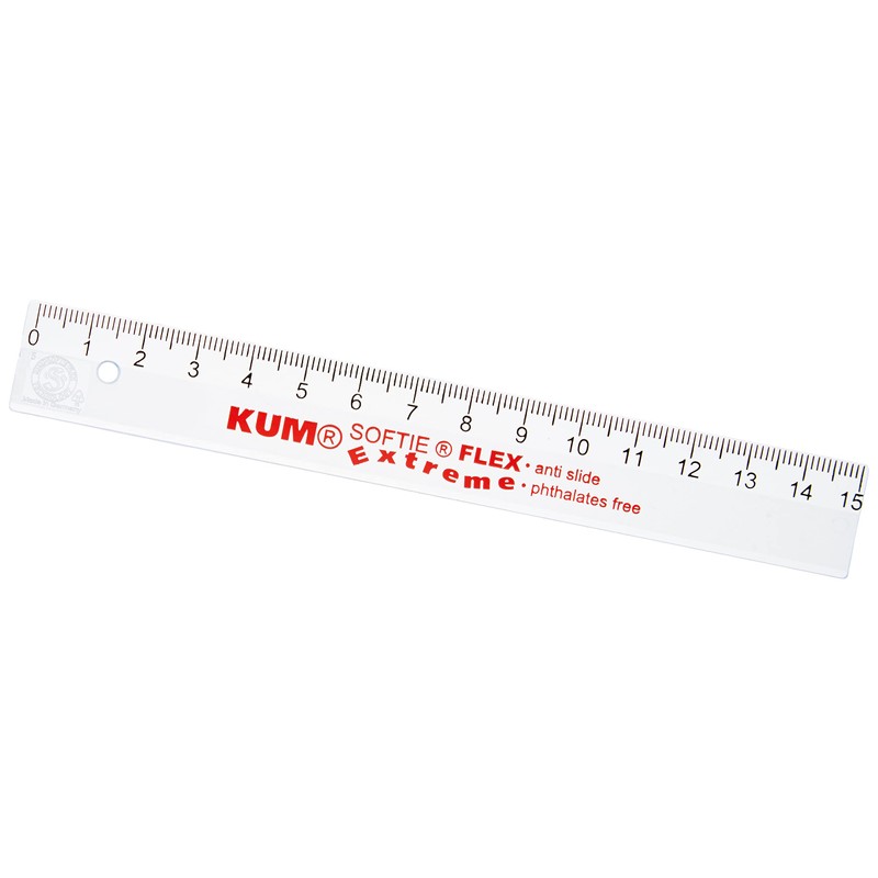 Kum 225.09.19 Plastic Kum L1 Softie Flex Ruler, 15 cm