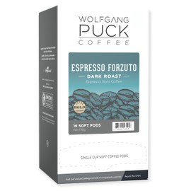 Wolfgang Puck Coffee Soft Pods, Espresso Forzuto, 16 count (Pack of 3)