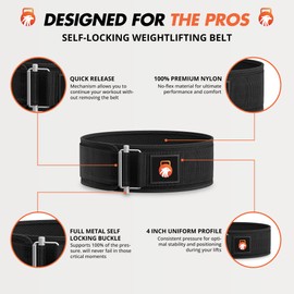 Rebirth Premium Cross-fit Weightlifting Belt - Ultimate Support for Serious Functional Fitness, Weight Lifting, and Olympic Lifting Athletes - Deadlift Training Belt for Men and Women