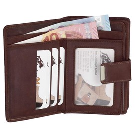 Ledershop24 Women’s Leather Wallet Purse, Various Colours Gift Set and Exclusive Ledershop24 Keyring