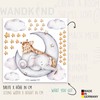 WANDKIND Elephant and Giraffe on the Moon Children's Room Wall