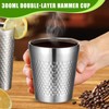 BORDEAG Pack of 4 Stainless Steel Cups, 300 ml Stainless