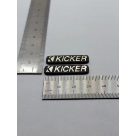Kicker Speaker Badge Brushed Gold Pair Logo Emblem Name Plate Custom Made
