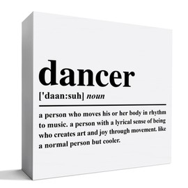 ZODGMED Dancer Gifts for Girls Women, Dancing Gift Dance Lover Dancer Dance Instructors Dance Teacher Christmas Birthday Teacher's Day Gift, Dancer Definition, Wooden Box Sign Desk Decor