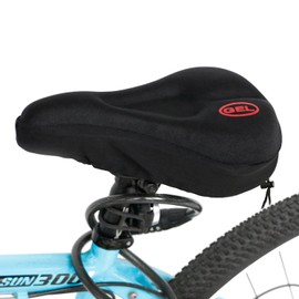 Kany Gel Bike Sattel, Fahrrad bequem Sitzkissen Pad Bezug extra Komfort Gel Pad Kissenbezug geeignet für Mountain Bike Sitze und Road Bike Sattel schwarz