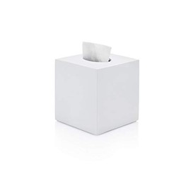 Essentra Home Matte White Square Tissue Box Cover