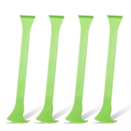 DUSCOKE 4PCS Car Vinyl Wrap Tool Kit, Flexible Single Axe Corner Squeegee, Micro Scraper for Curves Slot Film Cutting, Auto Window Tinting Tool for Film Tucking, Sealing Application (Single Axe Green)