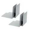 ALCO-Albert Bookends Metal Grey Pack of 4