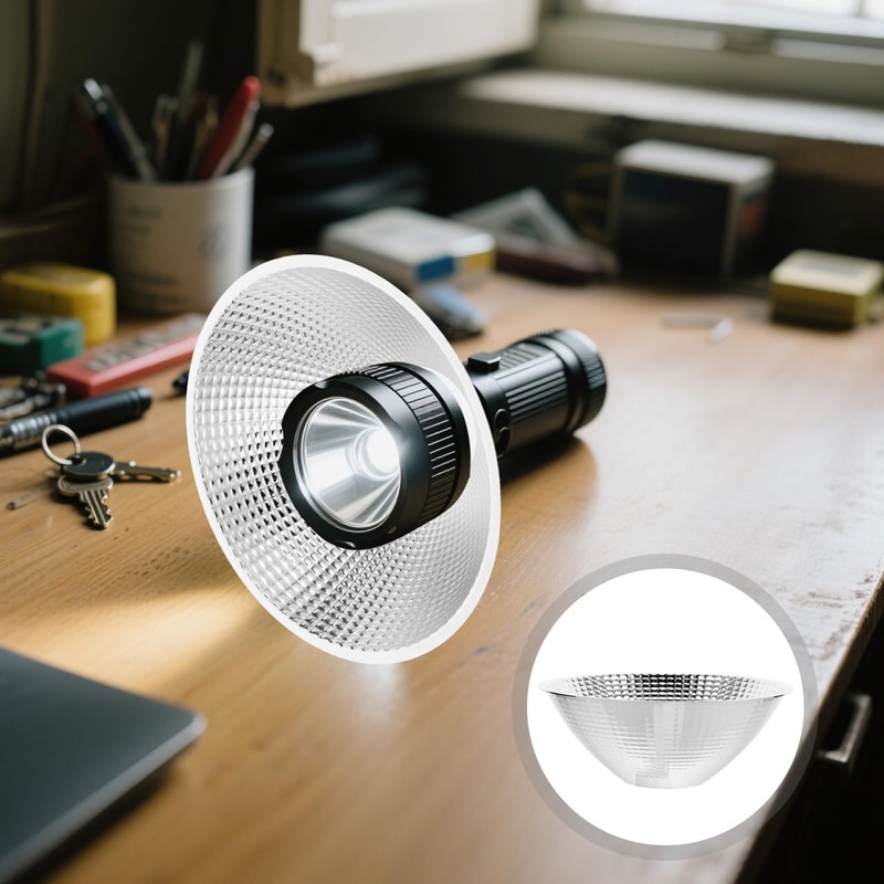 Ipetboom Flashlight LED Light Reflector Cup Lightweight Spotlight Shade Lighting