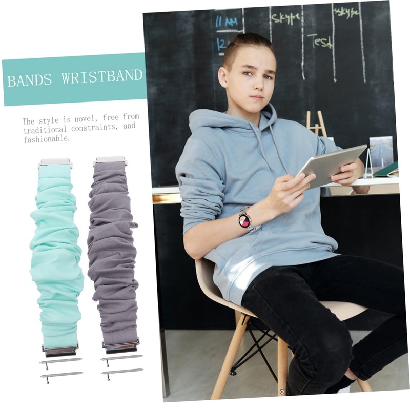 OSALADI 4pcs Watchband Replacement for Design Breathable Elastic Scrunchie Strap