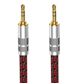 Primeda 3.5mm Aux Cord 6.5ft/2m,Audiophile Stereo Audio Cable Braided Gold-Plated Unbreakable for Laptop Tablets,Headphones, Smartphones,Cars,MP3 Players