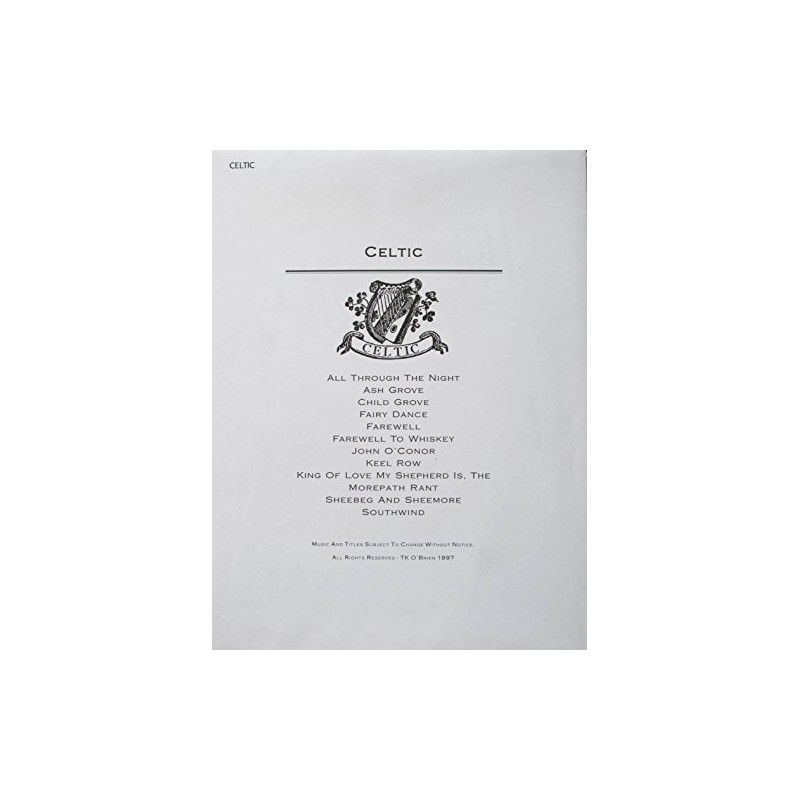 Celtic Music Pack for TK O'Brien's Lap Harp