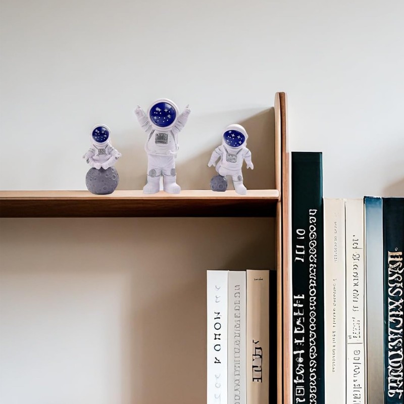 Cute Small Astronaut Figurines,Spaceman Statue Decor for Living Room Bedroom