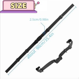 Goxfaca 2 Pack Backpack Chest Straps, Heavy Duty Adjustable Backpack Sternum Strap Belt with 10 Pieces Zipper Pulls - Black