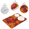 Exnundod Red Maple Leaf Microfiber Dish Drying Mat Autumn Fall