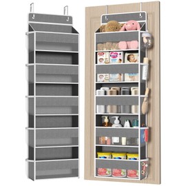 FCHERP Over Door Storage Organiser, 5 Window Pockets Organizer, Heavy Duty Hanging Storage with Large Capacity,for Bedrooms, Bathrooms and Uni Essentials, Toys, Wallets And Towels