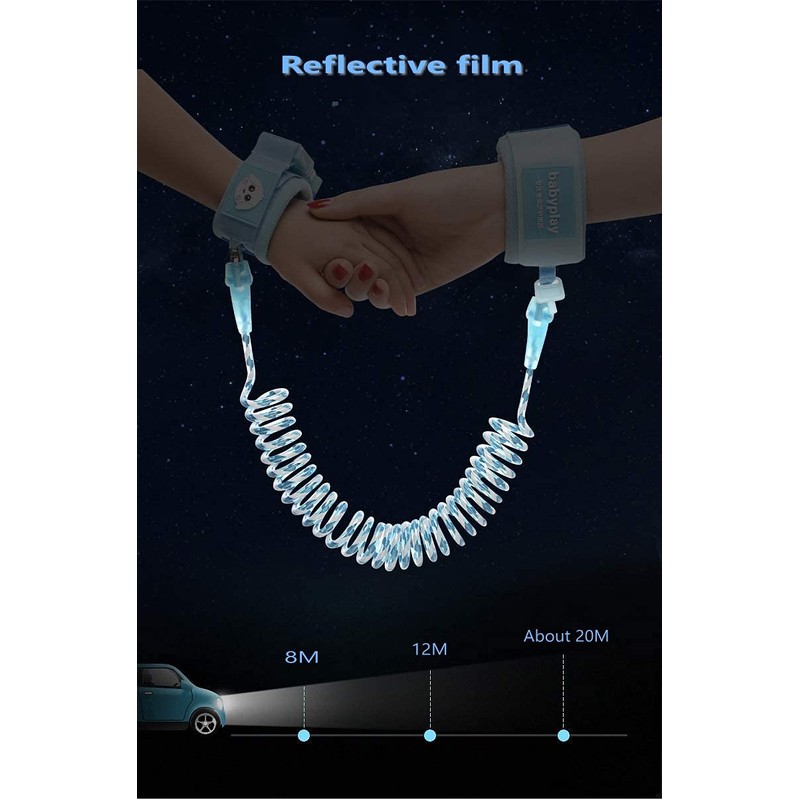 Anti-lost wrist link safety belt with induction lock 360 °