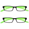 UV Reader Schwarz Leuchtend Grünen Nacken-Lesebrille Wert 2er-Pack Frauen Herren