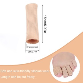 WXNPA Pack of 2 Toe Caps, Cuttable Toe Protection, Toe Cushion Tube Bandage, Toe Caps Toe Separator for Corns Remover, Callus Cushion