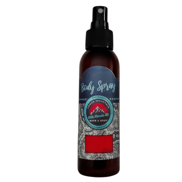 Cedar Mountain Creamy Vanilla Hazelnut Scented Body Spray with Marula