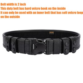 TACNEX Basket Weave Duty Belt w/Hook Lining 2" Police Duty Belts Law Enforcement Outer Belt w/ 4 Belt Keepers M