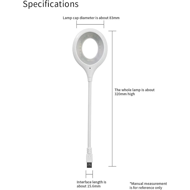 Voice Control Table Lamp, USB LED Desk Lamp with Sound