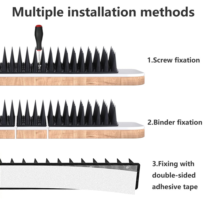 Bird Spikes, 20 Packs Bird Deterrent, Raccoon for Outdoor Repelling