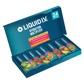 Liquid I.V.® Hydration Multiplier® Electrolyte Powder, Mix Pack (Lemon-Lime, Passion Fruit, Strawberry, Tropical Fruits), Vitamins & Minerals for Fast Hydration, 24 Individual Sticks