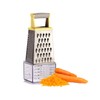 Wintem Stainless Steel 4 Sided Cheese Grater with Handy Dosing