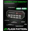 HLauto 604N Emergency Dash Strobe Lights: 2x16.8 inch Green White