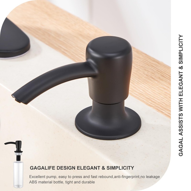 GAGALIFE Kitchen Sink Soap Dispenser with 17 OZ Large Bottle