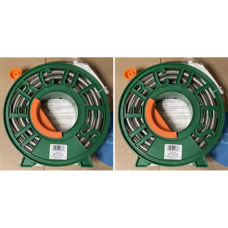 Hercules 2 X Hercules Metal Garden Hose 25 Ft STAINLESS