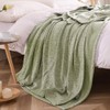 KAWAHOME Knit Blanket Lightweight Breathable Fuzzy Heather Jersey Thin Blanket