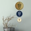 Circle Trust Your Gut Sign (Black Gold) - Large