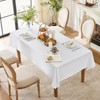Glomii 2 Pack White Rectangle Table Cloths - Wrinkle Free
