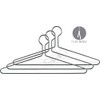 Chrome Metal Anti-Theft Closed Loop Suit Hanger in 17" Length