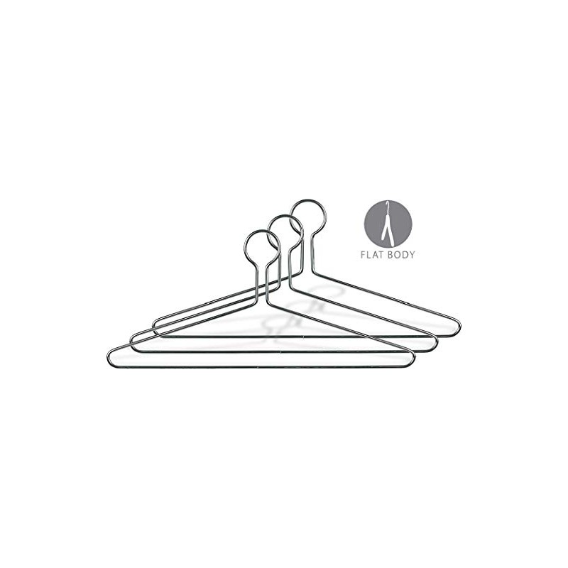 Chrome Metal Anti-Theft Closed Loop Suit Hanger in 17" Length