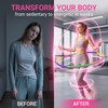 Detachable Weighted Fitness Hoop Combined with Pink Unicorn Skipping Rope,