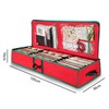 QIUPFGUT Wrapping Paper Storage, Oxford Storage Bag for Wrapping Paper