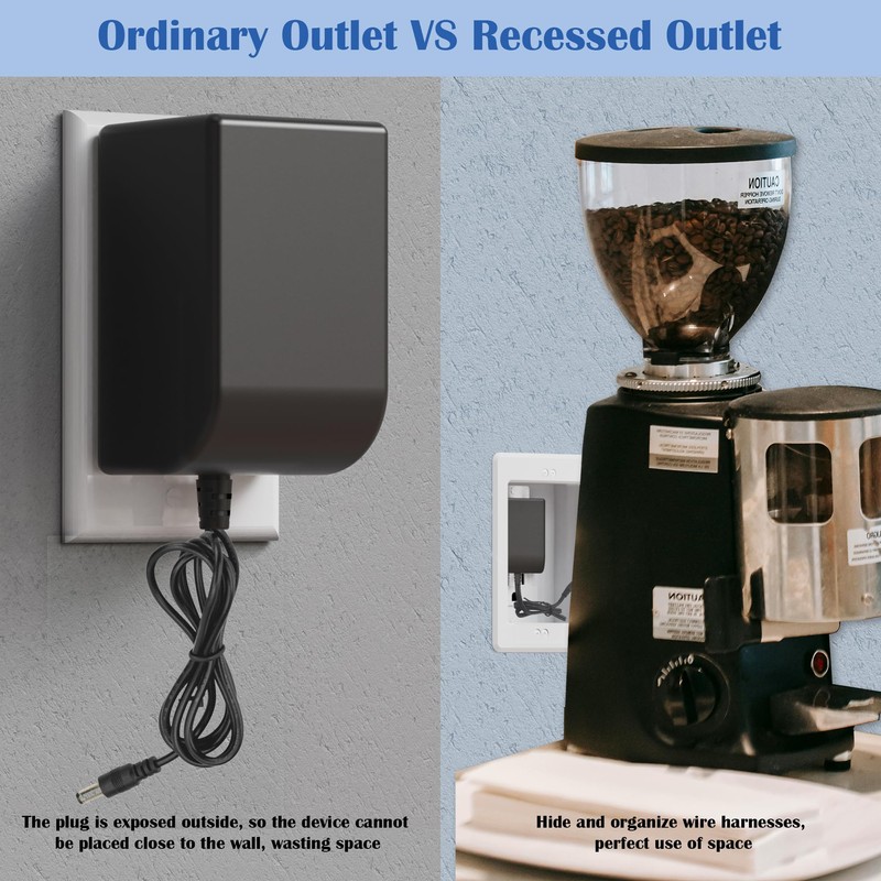 Recessed Outlet/Electrical Box Single Gang, Recessed Outlet Box for Wall