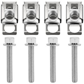 Kabing 4 Sets Exhaust Manifold Flange Bolts U Nuts Hardware Kit 03442 for Ram 1500 2011-2024 for Durango Dakota 2004-2010 for Jeep Wrangler 2007-2012 6036734AA 6036684AA 55366000AA